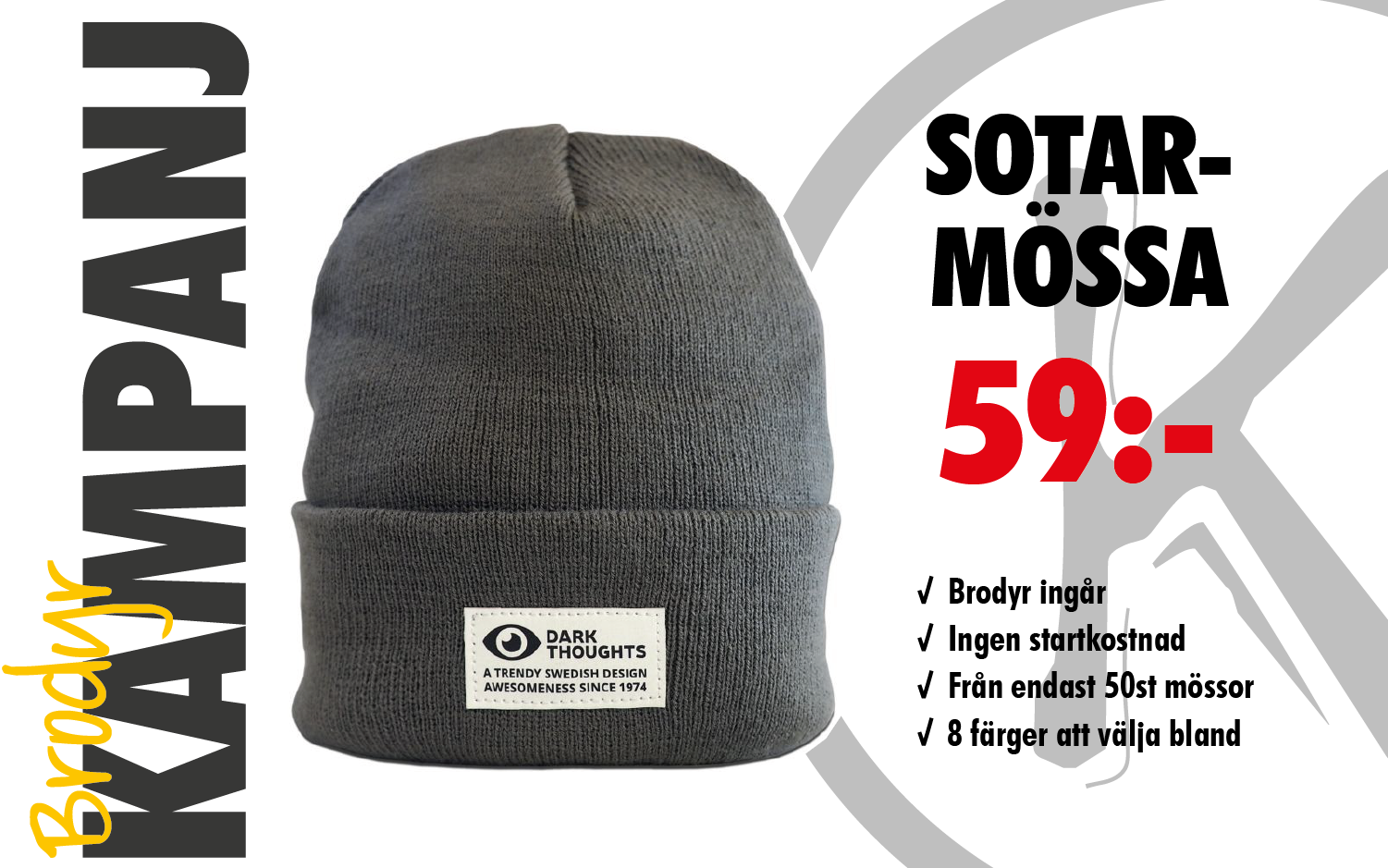 Sotarmössa med uppvik