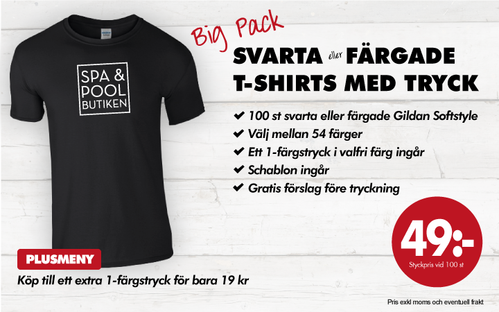 Gildan Big Pack. Svarta och färgade t-shirts