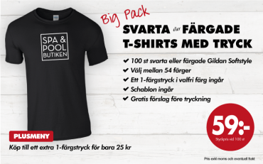 Gildan big pack - färgade t-shirts med tryck