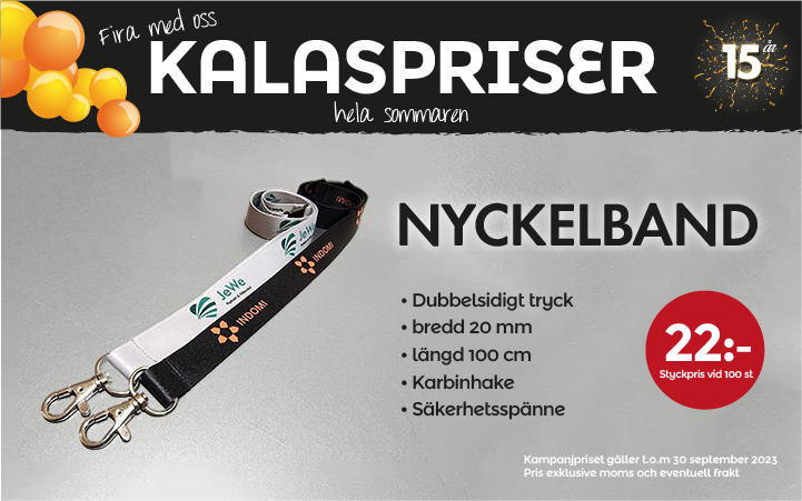 Nyckelband kalaspris