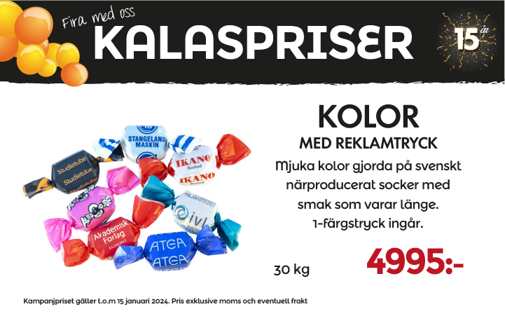 Kola med reklamtryck till kampanjpris