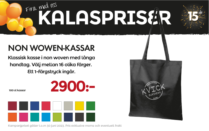 NonWoven-kassar - 100 st 2900 kr